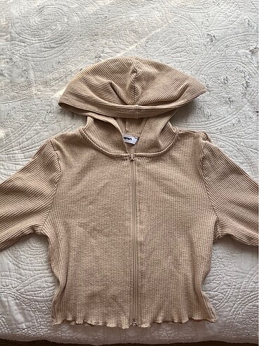 fermuarlı crop bluz