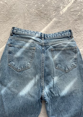 36 Beden mavi Renk Kadın Mavi Rahat Kesim Mom Jean