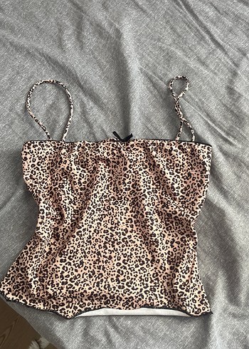 Leopar Desenli Crop