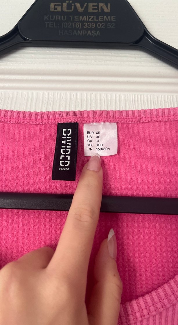 Pembe Uzun Kollu Mini Bluz - Görsel 2