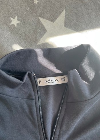 Gri Yarım Fermuarlı Kadın bluz - Görsel 2