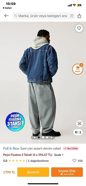 universal Beden Pull bear kot ceket