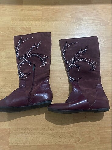39 Beden bordo Renk Kovboy çizme