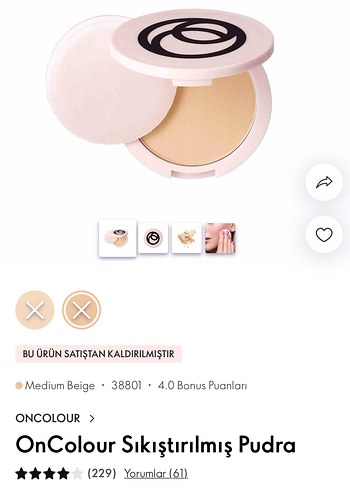 OnColour Sıkıştırılmış Pudra
Medıum beıge - Görsel 5