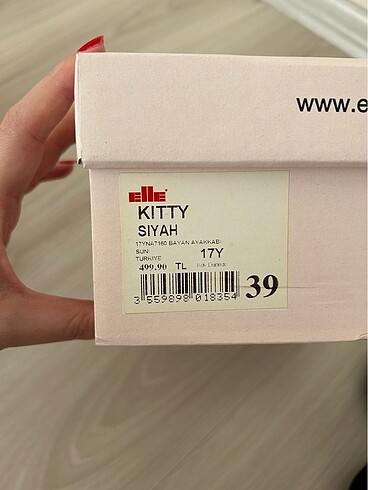39 Beden siyah Renk Elle kısa topuklu
