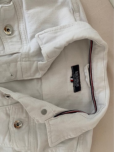 Beyaz kot ceket - Görsel 2