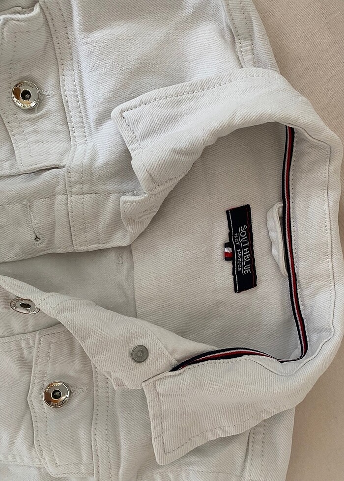 Beyaz kot ceket - Görsel 2