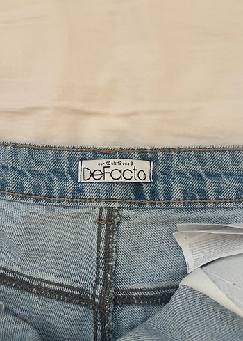 Düğmeli Mavi Kadın Denim Mini Şort - Görsel 3