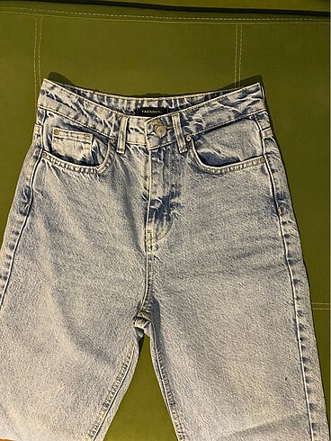 Açık Mavi Yüksek Bel Wide Leg Jeans