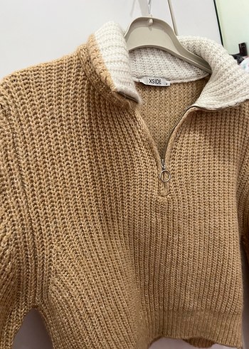 Bej Örgü Kadın Kazak - Görsel 5