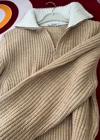 Bej Örgü Kadın Kazak - Görsel 2