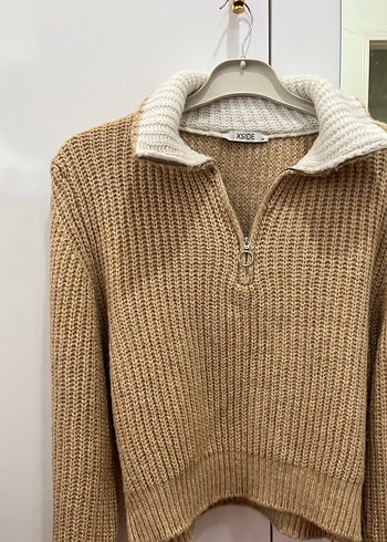 Bej Örgü Kadın Kazak - Görsel 8