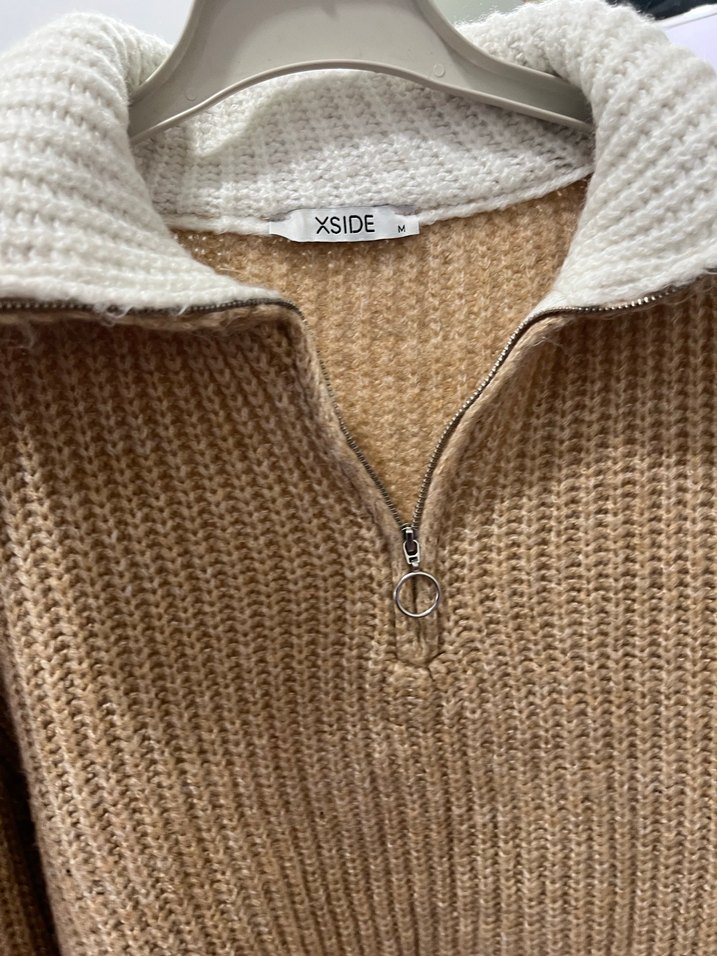 Bej Örgü Kadın Kazak - Görsel 3