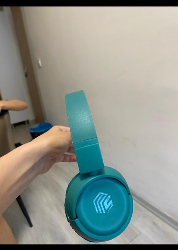 Turkuaz Katlanabilir Kulaklık kulak üstü - Görsel 4