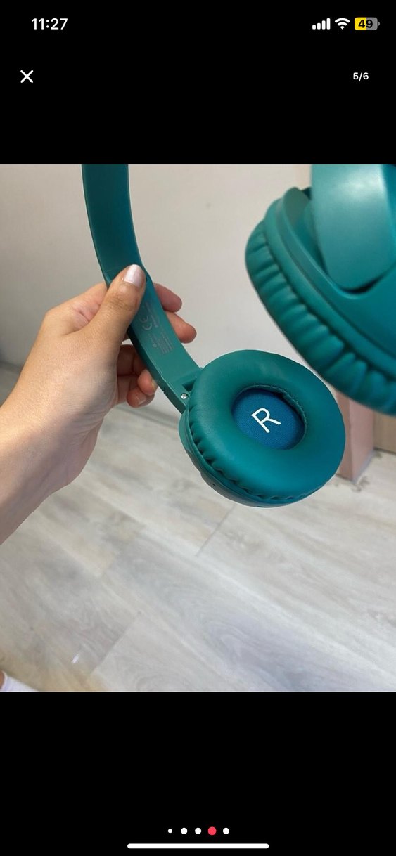 Turkuaz Katlanabilir Kulaklık kulak üstü - Görsel 5