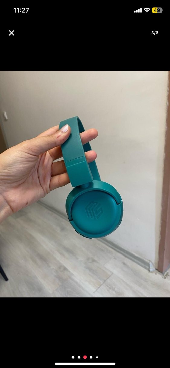 Turkuaz Katlanabilir Kulaklık kulak üstü - Görsel 3