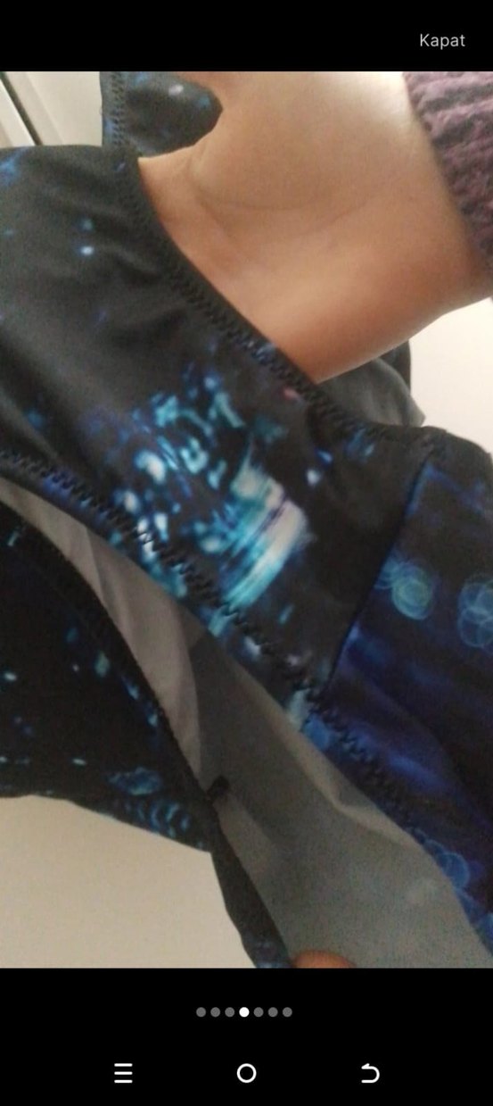 Kadın Lacivert Tie-Dye Atletik Mayo - Görsel 4