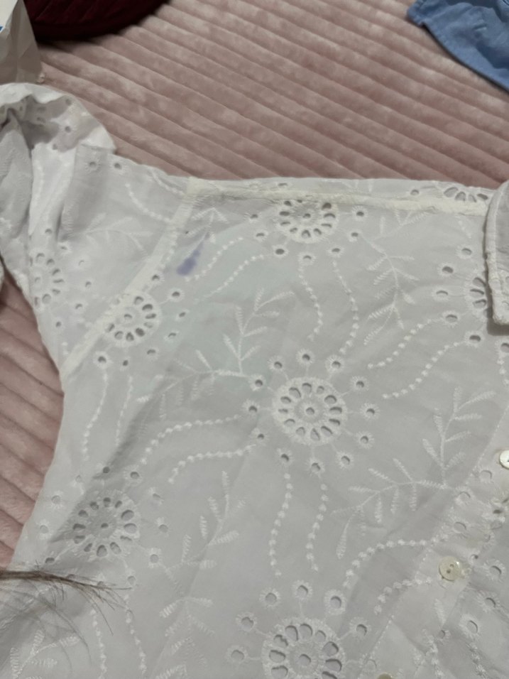 Dantel İşlemeli Beyaz Kadın Gömlek - Görsel 3