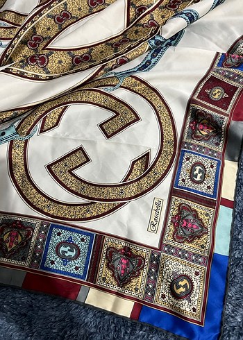 Zincir Detaylı Bohem Çok Renkli Kadın eşarp - Görsel 2