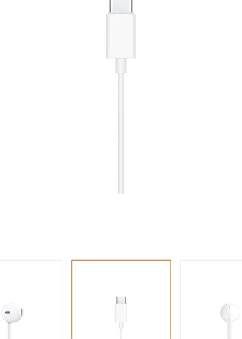 Beyaz Kulak İçi Kulaklık USB-C - Görsel 2