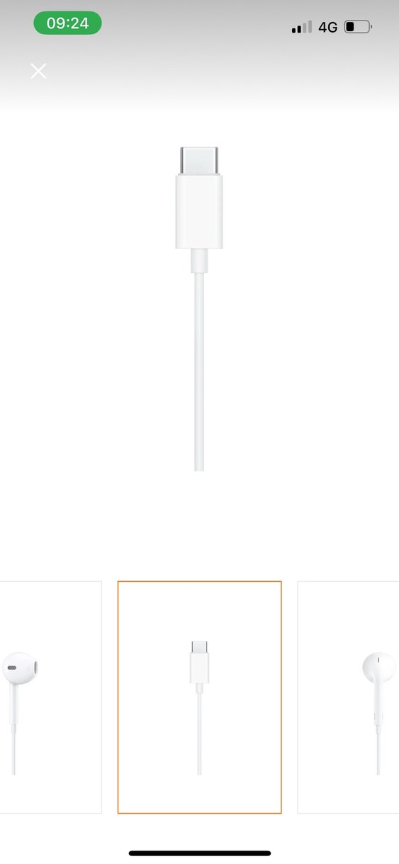 Beyaz Kulak İçi Kulaklık USB-C - Görsel 2