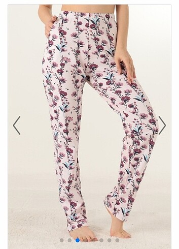 m Beden Doremi Bayan Çiçek Desenli Pijama Altı