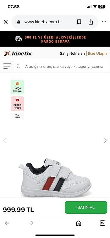 24 Beden Kınetıx bebe 23 numara