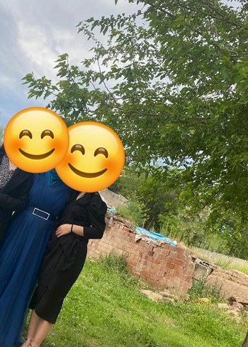 Siyah V Yaka Drapeli Midi Mezuniyet Elbisesi - Görsel 2