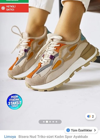 Diğer Bej Bağcıklı Platform Topuklu Kadın Spor Ayakkabı
