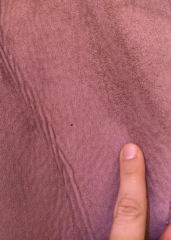 m Beden Pembe Süet Kürklü Kadın Ceket