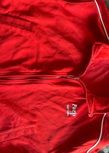 Zara Kız Çocuk Parlak Kırmızı Fermuarlı Eşofman Takımı