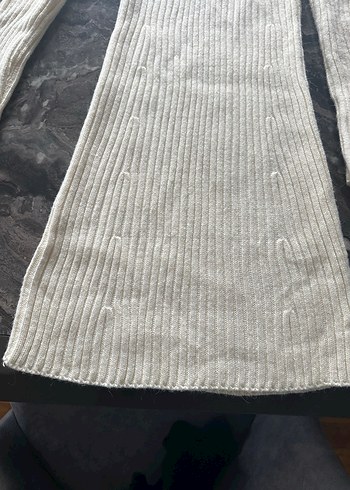 Diğer Beyaz Boğazlı Triko Kısa Kadın mini elbise