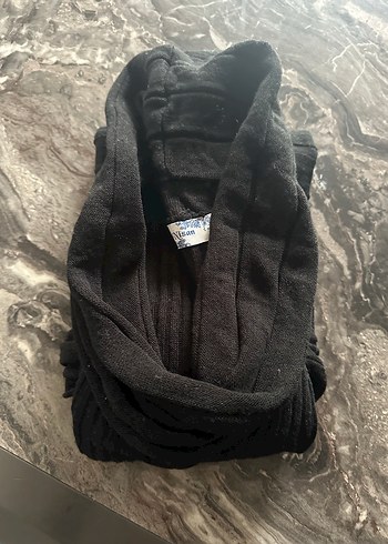Siyah triko Balıkçı Yaka mini elbise