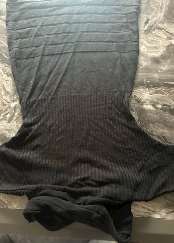 Diğer Siyah triko Balıkçı Yaka mini elbise