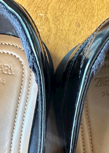 Zara Parlak Siyah Tokalı çocuk Loafer