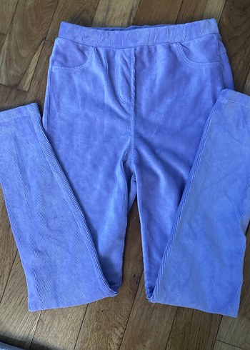 Kız Çocuk lila Rahat Tayt kadife - Görsel 2