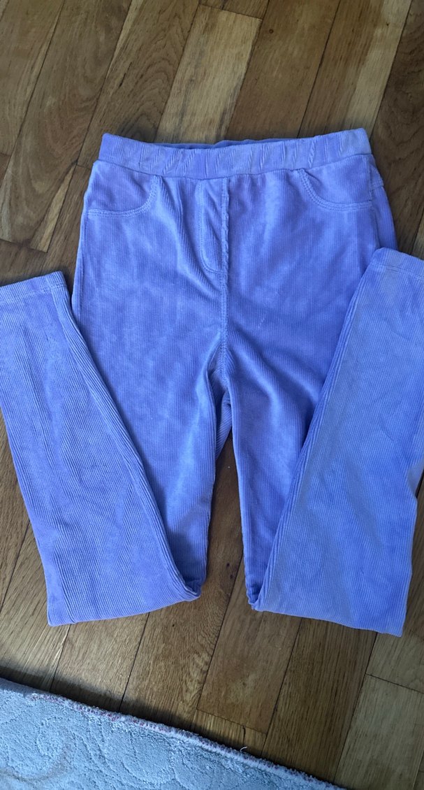 Kız Çocuk lila Rahat Tayt kadife - Görsel 2