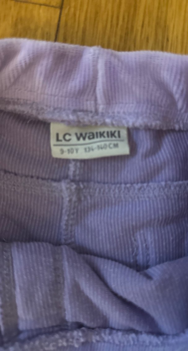 Kız Çocuk lila Rahat Tayt kadife - Görsel 3