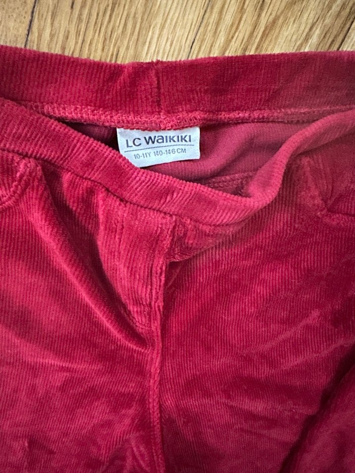 Bordo Kadife  Kız Tayt - Görsel 3