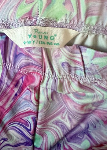 Kız çocuk Pastel Renkli Tie-Dye Tayt - Görsel 3