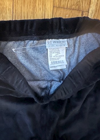 Siyah kadife Kız tayt - Görsel 3