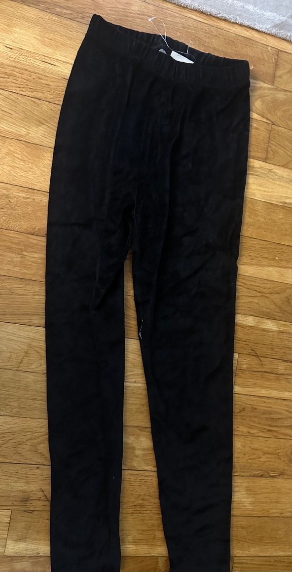 Siyah kadife Kız tayt - Görsel 2