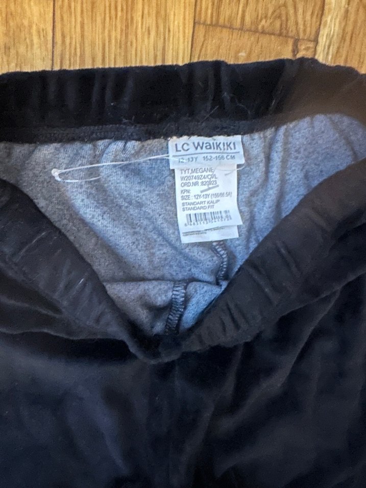 Siyah kadife Kız tayt - Görsel 3