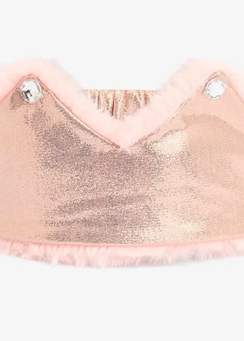 Pembe Süet prenses saç bandı - Görsel 2