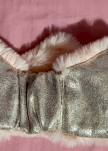 Pembe Süet prenses saç bandı - Görsel 3