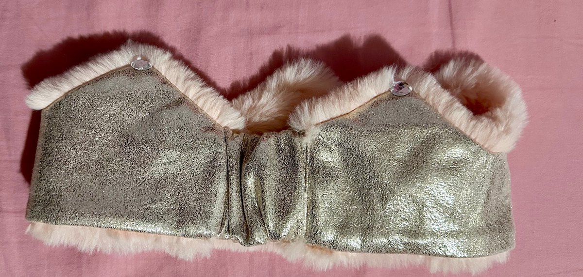 Pembe Süet prenses saç bandı - Görsel 3