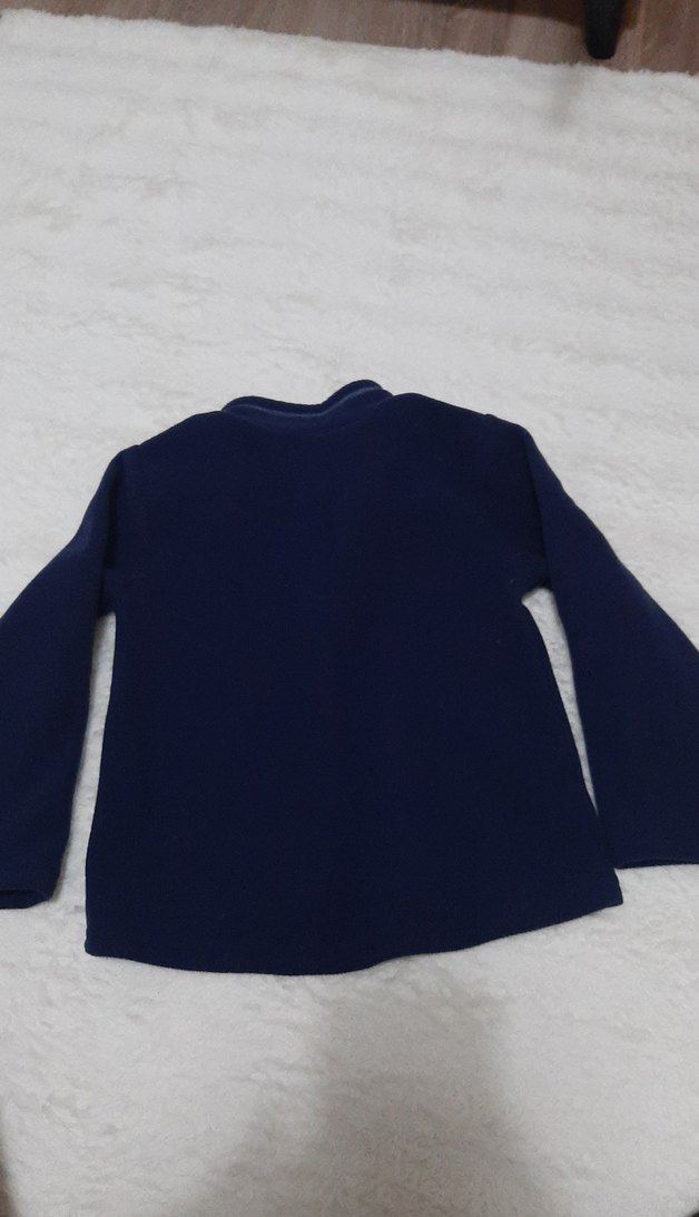 Erkek Çocuk polar Lacivert Fermuarlı Sweatshirt - Görsel 2