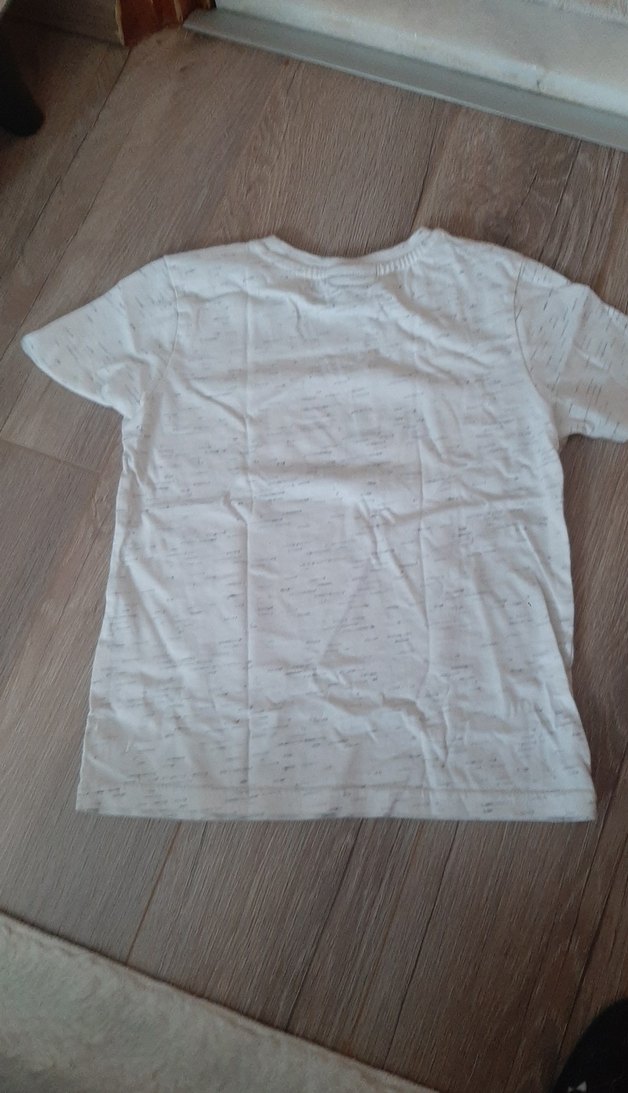 Erkek Çocuk Beyaz Baskılı Pamuklu Tişört - Görsel 2