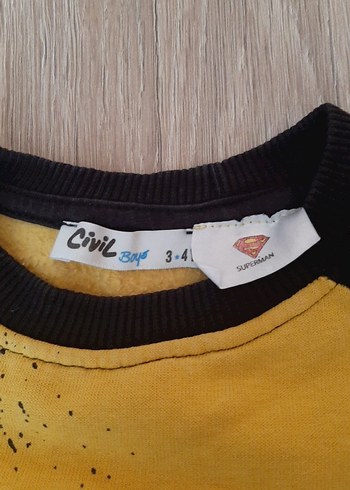 Sarı Siyah Erkek Çocuk Baskılı Sweatshirt - Görsel 3