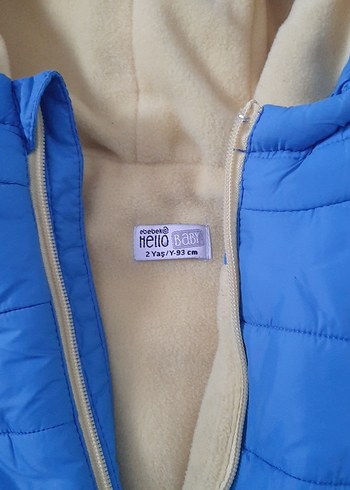 Kapüşonlu Mavi Erkek Çocuk Mont - Görsel 2